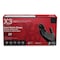 Ammex X3, Disposable Gloves, 3 mil Palm, Nitrile, Powder-Free, 2XL, 1000 PK, Black BX349100 - alternate 3